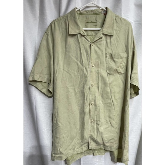 Tommy Bahama Shirt Men XL Silk Original Fit Short Sleeve Button Up SEE PICS - Picture 3 of 5
